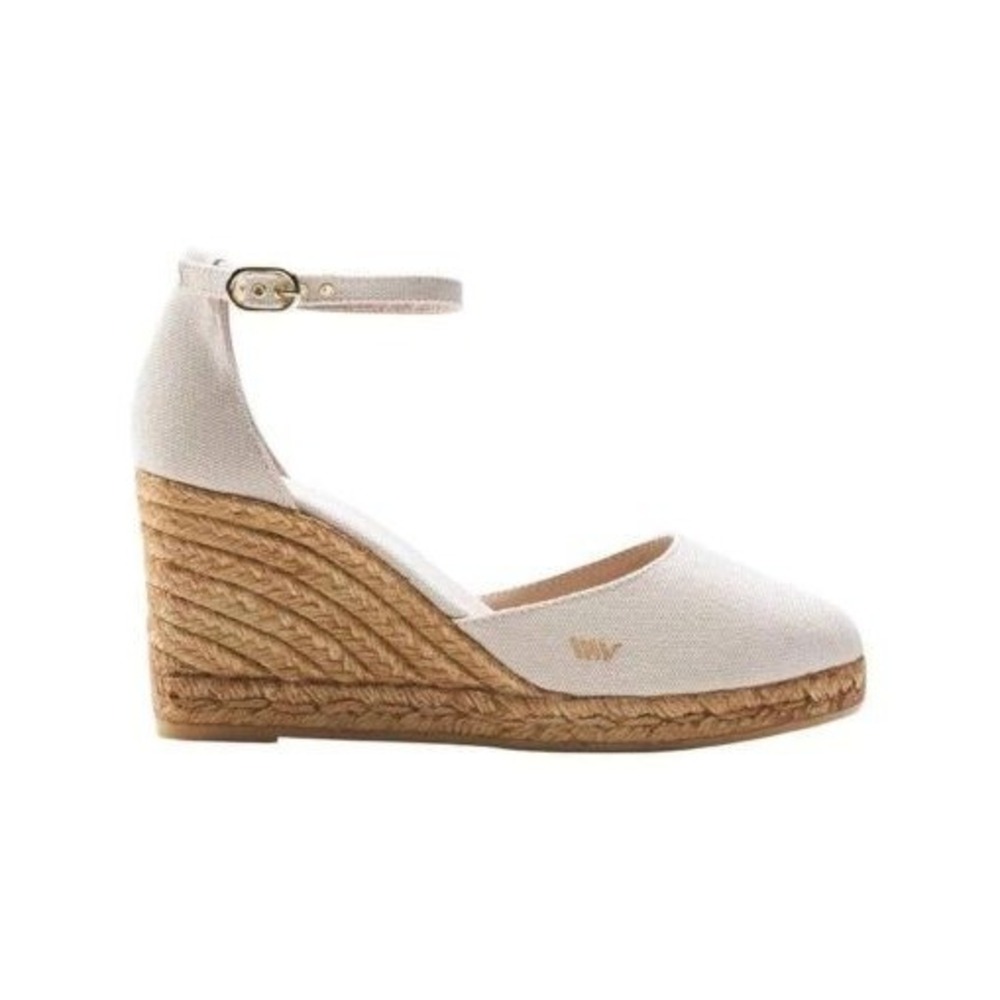 Viscata Espadrille Estarti White Canvas Wedge  EU 40 US 8.5 /9 shoes $295 Sandal
